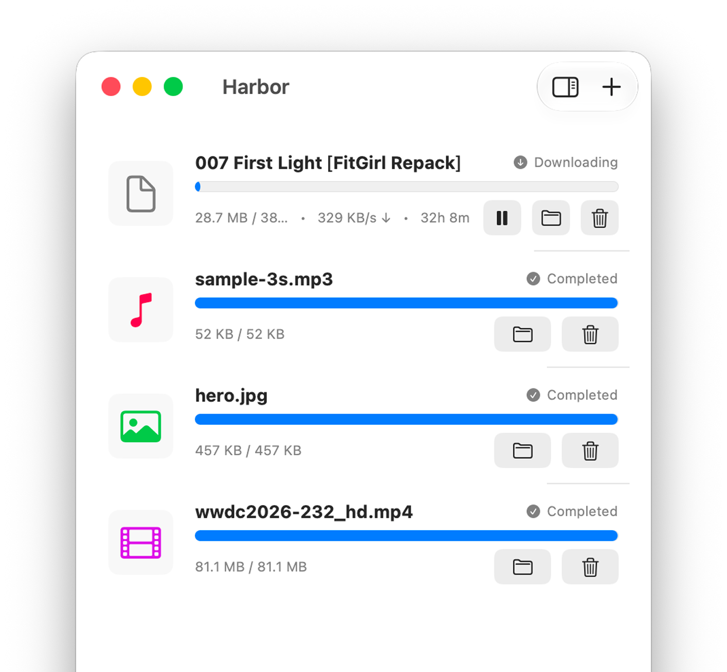 Harbor Home Screen